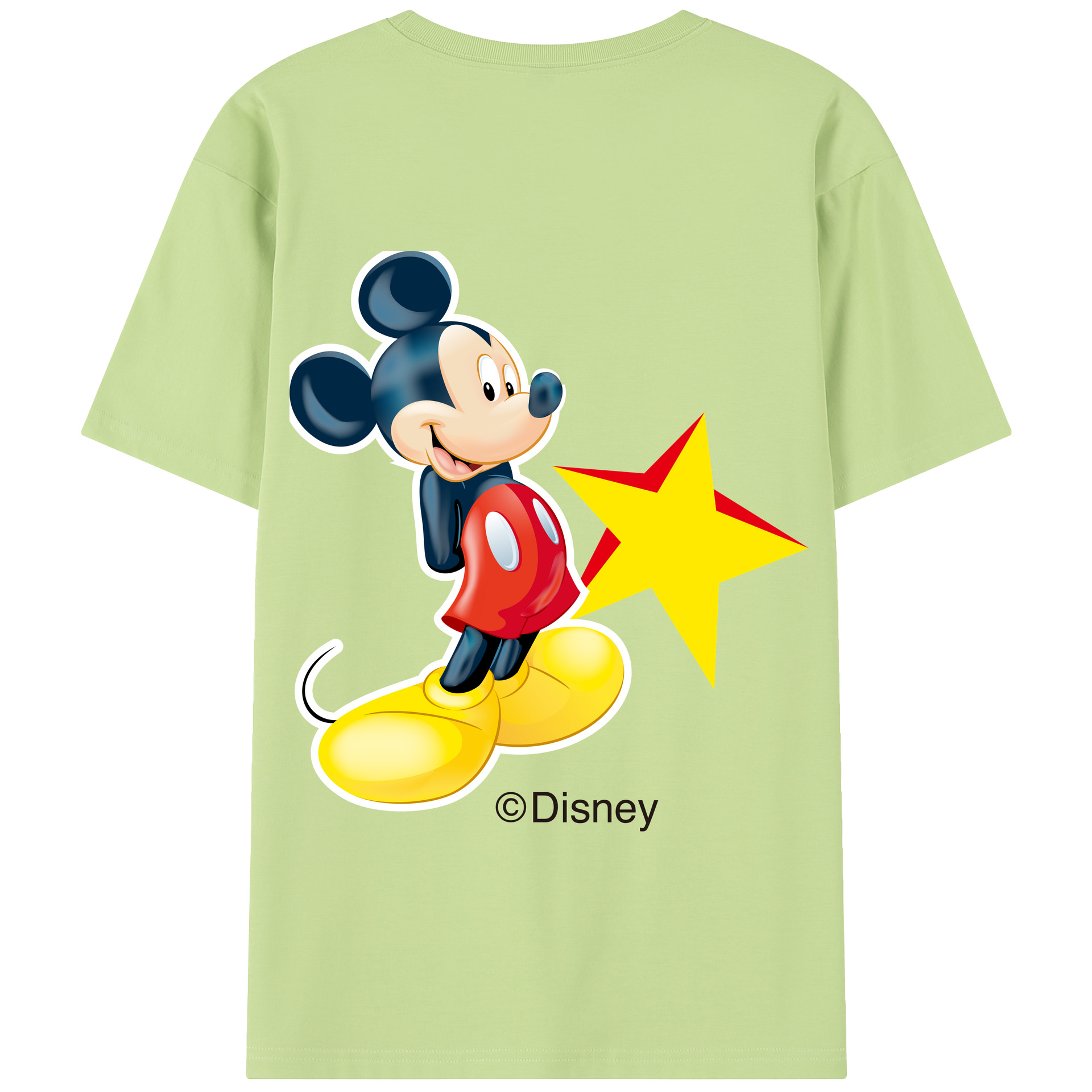 （画像用） ミッキーマウス Mickey Mouse 綿100％半袖Tシャツ（背面プリント）